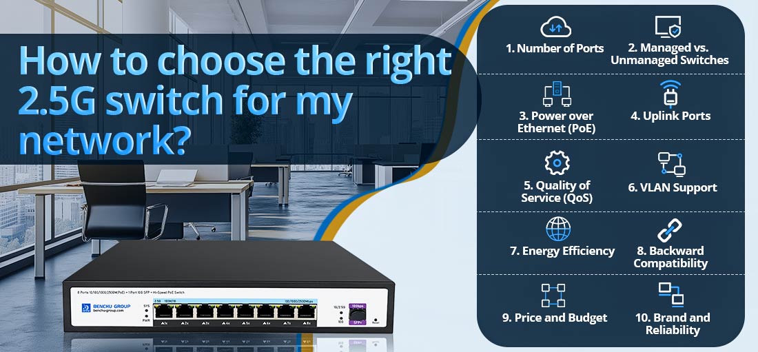 How to choose the right 2.5G switch for my network?