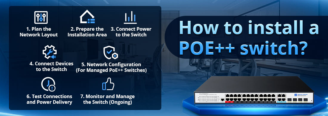 How to install a POE++ switch?