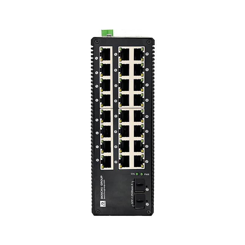 24 Port Industrial Managed Ethernet Switch with 2 SFP