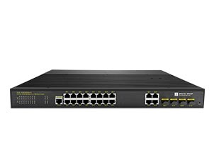 16 Port Gigabit Industrial Managed Ethernet Switch With 4 Gigabit RJ45/SFP Uplink