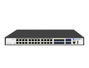 24 Ports Gigabit L3 Managed PoE+ Switch, With 8 X 1Gb SFP Combo，With 4 X 10Gb SFP+ Uplink