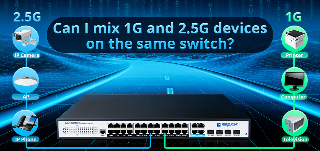 Can I mix 1G and 2.5G devices on the same switch