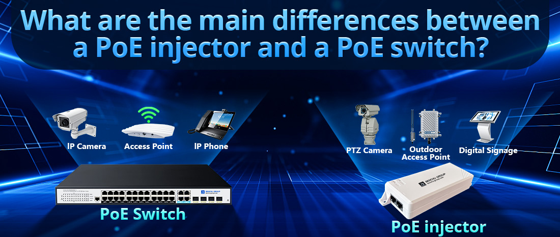 What are the main differences between a PoE injector and a PoE switch What are the main differences between a PoE injector and a PoE switch