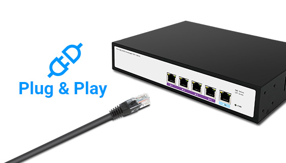 Plug and Play Unmanaged Zero Configuration Network Setup Pure unmanaged hardware switching architecture running immediately upon cable insertion with zero software setups.