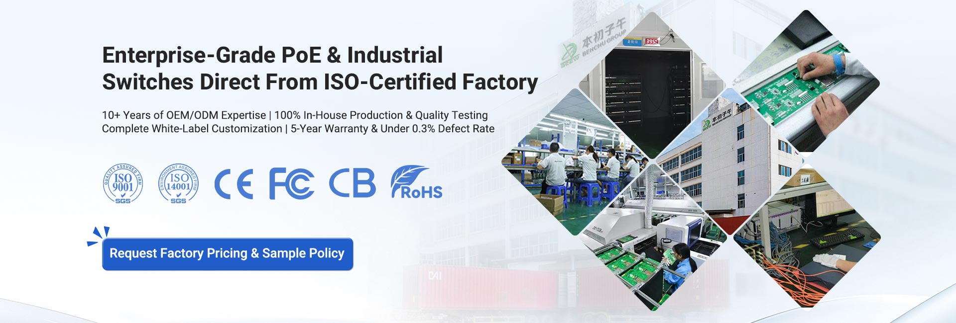 Direct From ISO-Certified Industrial PoE Switch Factory