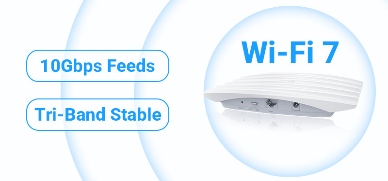 Connecting enterprise Wi-Fi 7 access point AP backhaul network to Benchu 10Gbps Multi-Gigabit switch via Cat6A cable