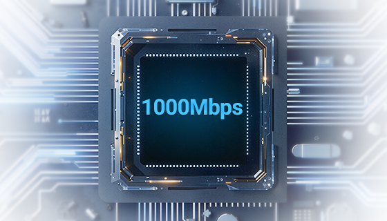 Enterprise Hardware Chipset Ensuring Non-Blocking Wire-Speed Switching Industrial-grade enterprise switching chipset providing 1000Mbps full-duplex wire-speed packet forwarding.