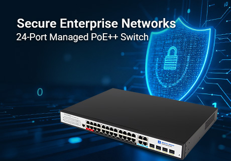 Benchu выпускает управляемый коммутатор UPoE+ на 24 порта с четырьмя портами PoE++ мощностью 90 Вт и защитой ERPS