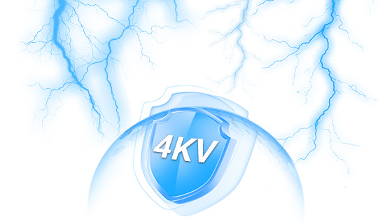 Integrated TVS surge protection circuit safeguarding 48V to 24V PoE converter against voltage spikes.