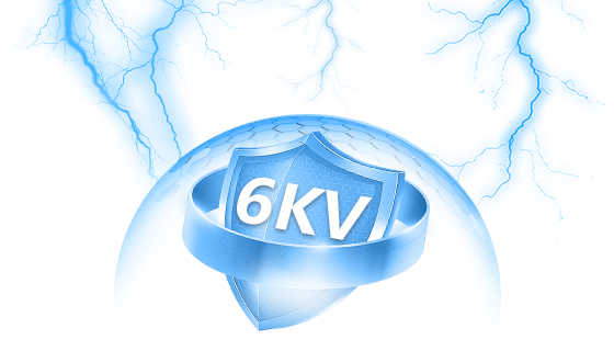 6kV TVS Surge and ESD Protection Circuit for Downstream Device Safety Built-in 6kV TVS surge suppressor and ESD clamping diodes protecting 24V PoE converter and downstream equipment.